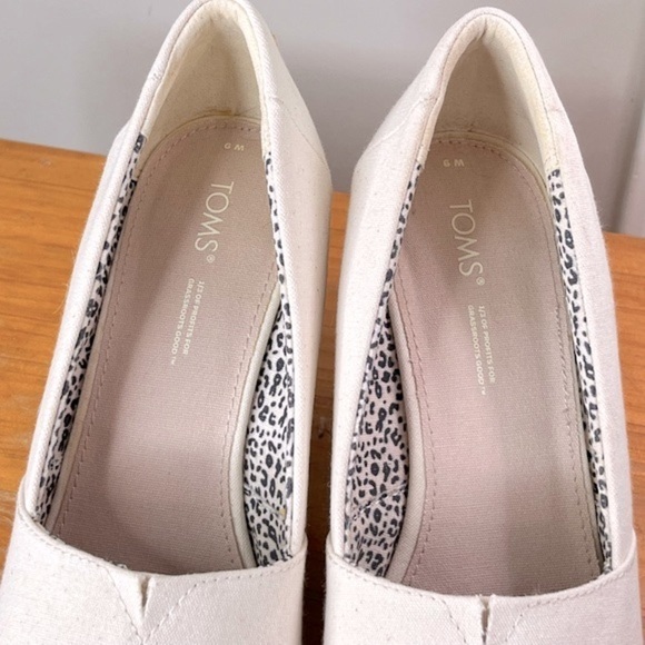 TOMS Michelle Espadrille Peep Toe Wedge - Picture 12 of 15